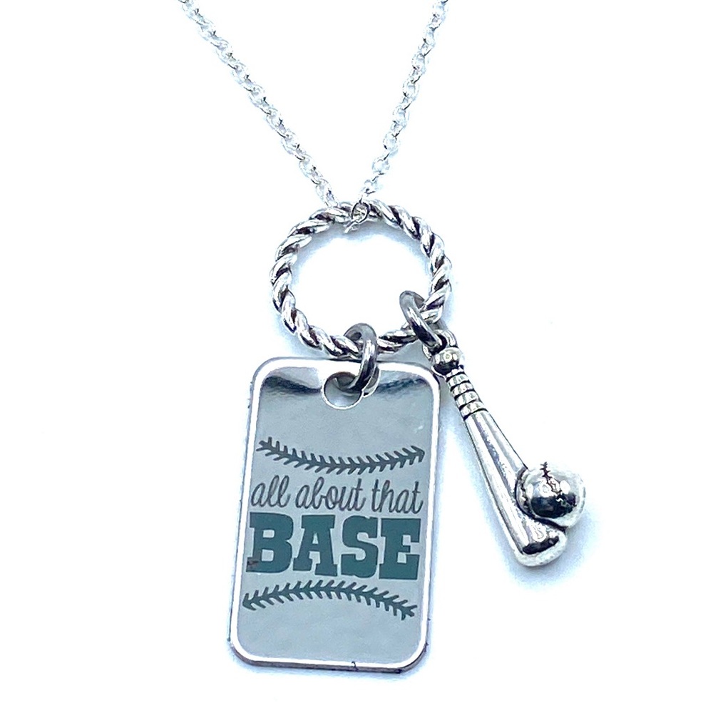 Baseball Charm Necklace Softball Sports - Picture 6 of 6